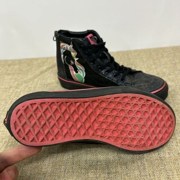 vans off the wall rainbow unicorn kids shoes sz 2 - Picture 4 of 5